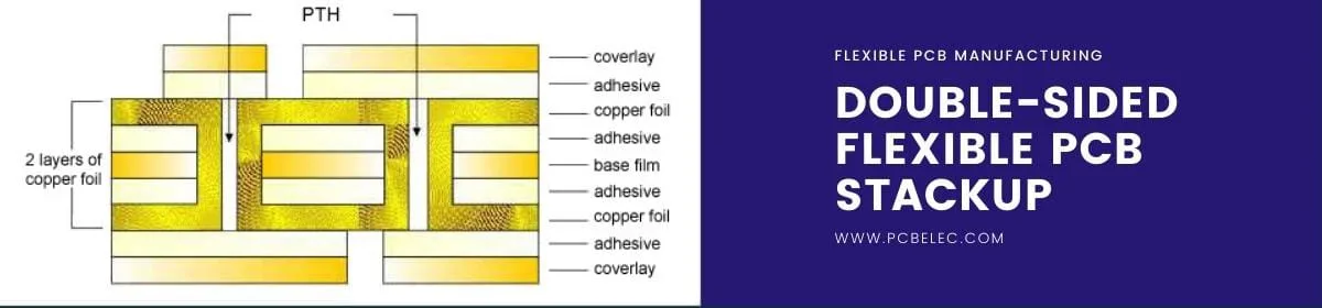 Double-sided flexible PCB stack up